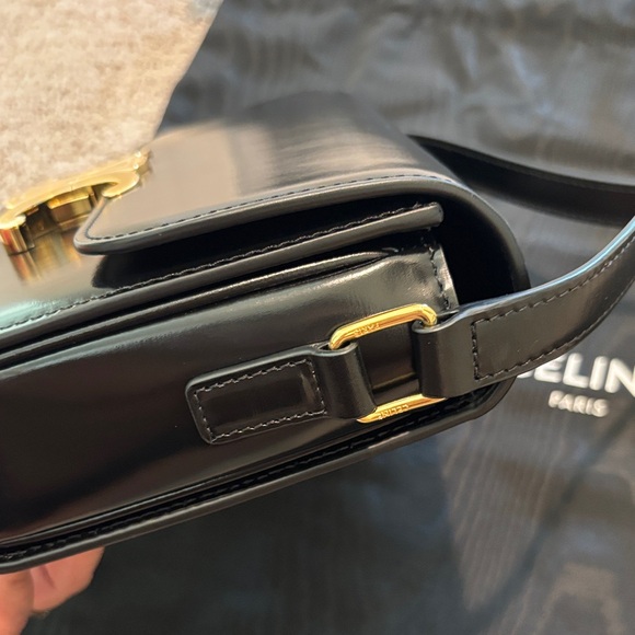 Celine Black Crossbody Bag with Gold Accent - Picture 6 of 10